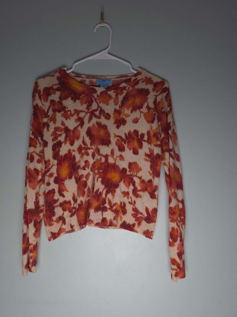 ​Vintagevibes Autumnstyle CeCe Floral Sweater Orange